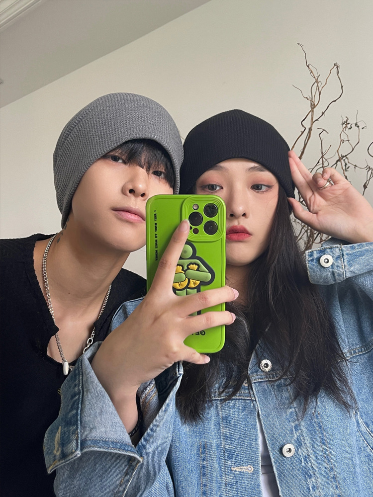 Black Hat Men's Spring and Autumn All-match Wool Hat Cold Hat Baotou Hat Knitted Hat Winter Warm Heap Men's Hat