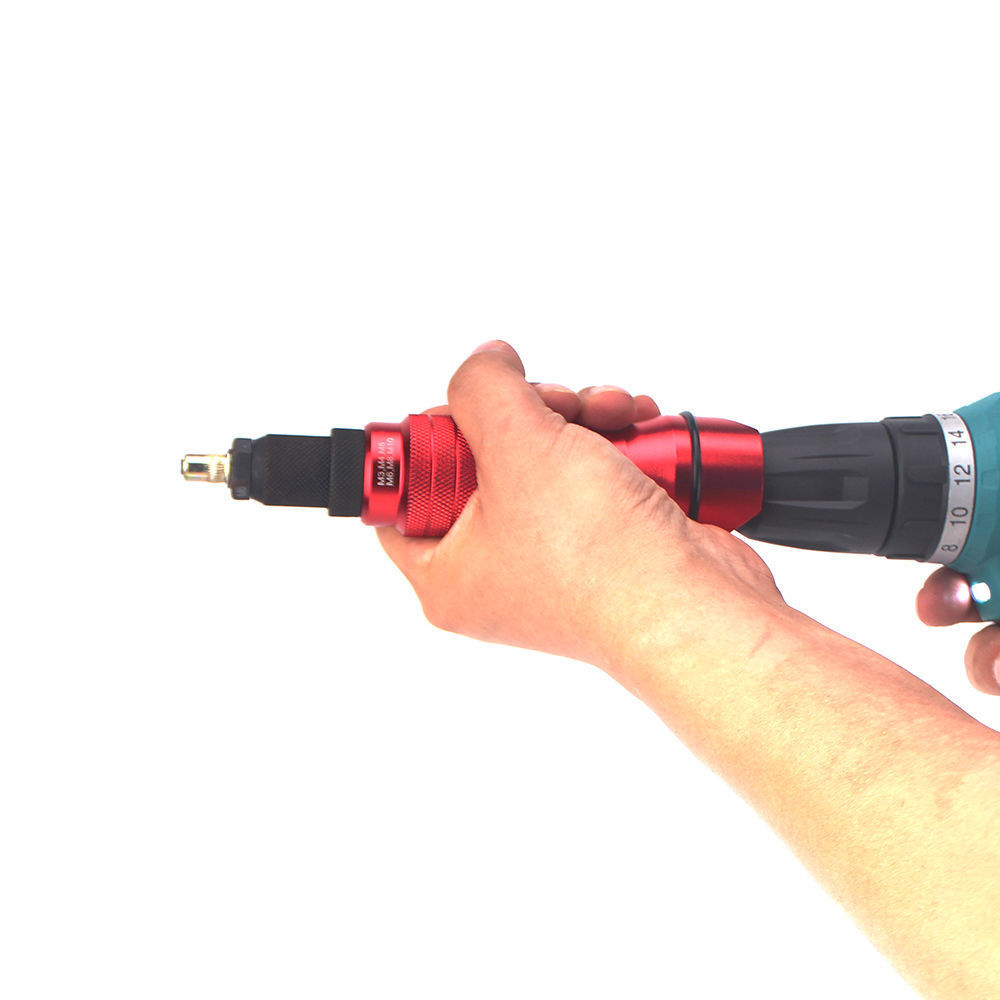 Cross-border hot red blue rivet nut head M8 M10 M3 M4 M5 M6 electric drill rivet nut turn