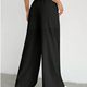 Amazon cross-border foreign trade European and American new women's casual solid color drawstring straight micro-pull pocket casual pants