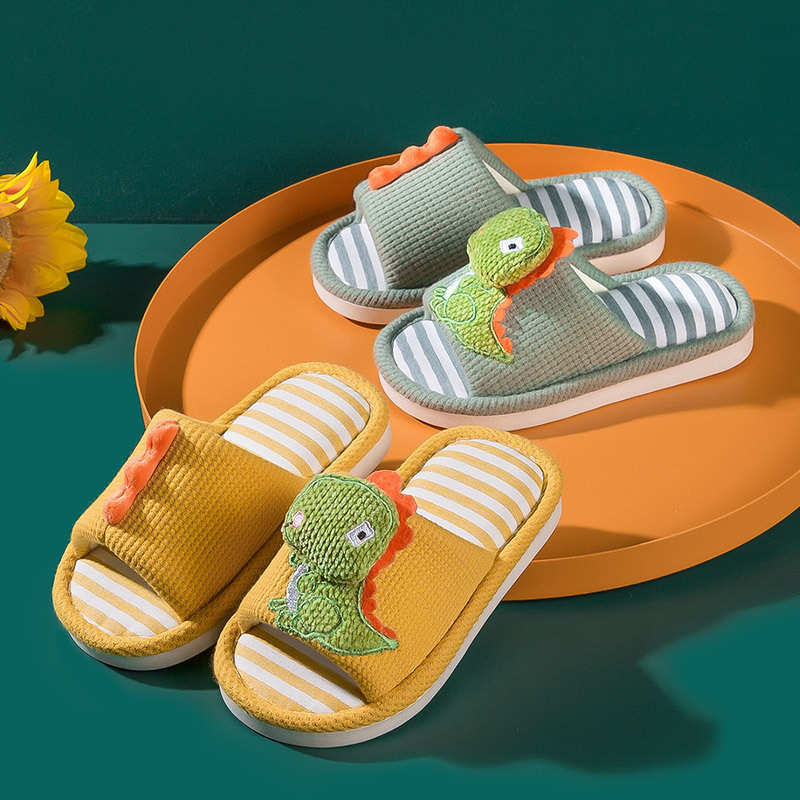 Fawn Millie children's slippers wholesale spring and autumn linen indoor home soft bottom boys and girls baby four seasons drag