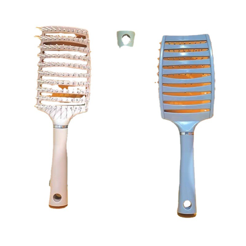 Shaped Fluffy Spareribs Arc High Cranial Top Big Bend Comb Female Men's Curly Hair Hairdressing Spareribs Comb Wide Teeth Hair Massage Comb