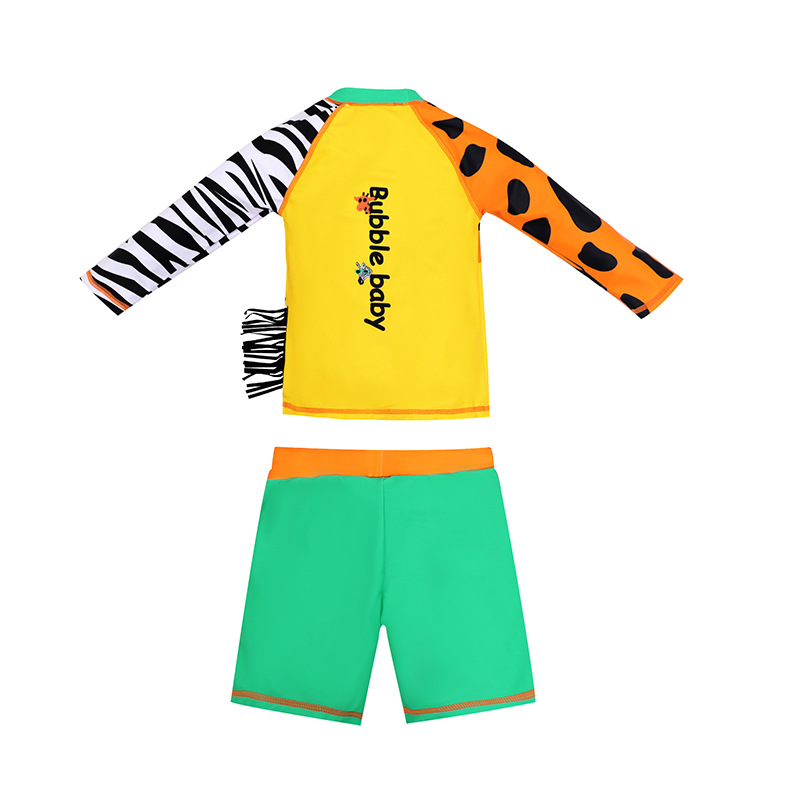Bubble Baby Cartoon Long-sleeved Split New Children's Swimsuit Boy's Swimsuit Amazon 1-8 Years Old Children's Swimsuit