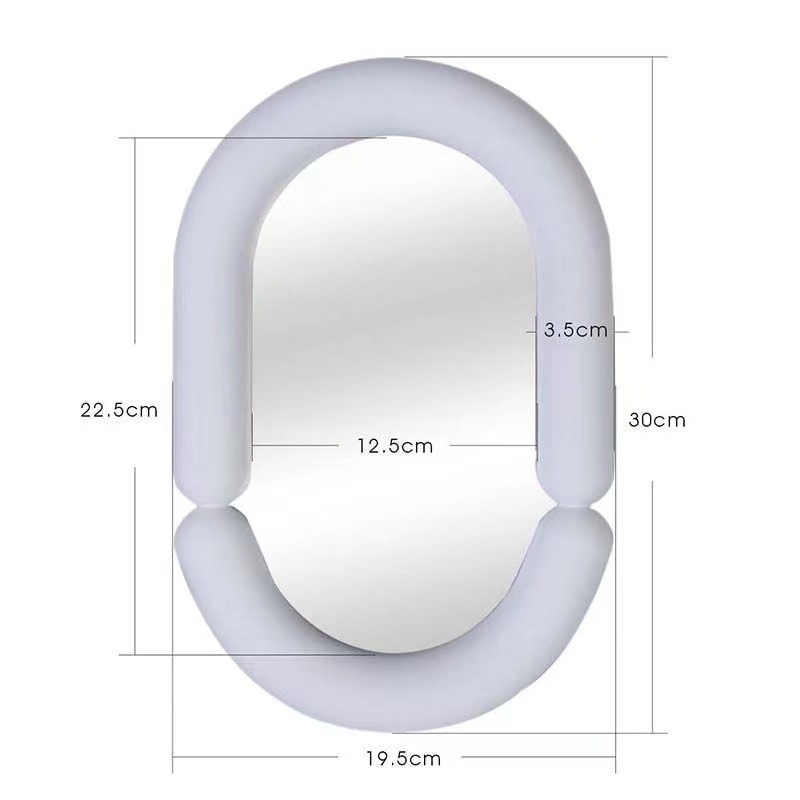 Nordic Light luxury irregular oval mirror makeup mirror Amazon cloud mirror bedroom desktop dressing table mirror