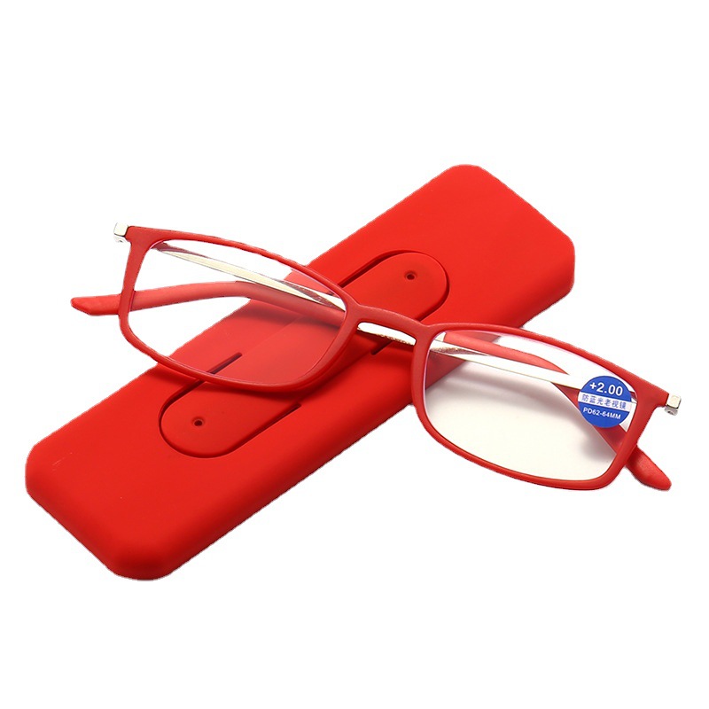 Ultra-light paper reading glasses middle-aged and elderly anti-blue light reading glasses portable men and women stickers mobile phone holder presbyopic wholesale
