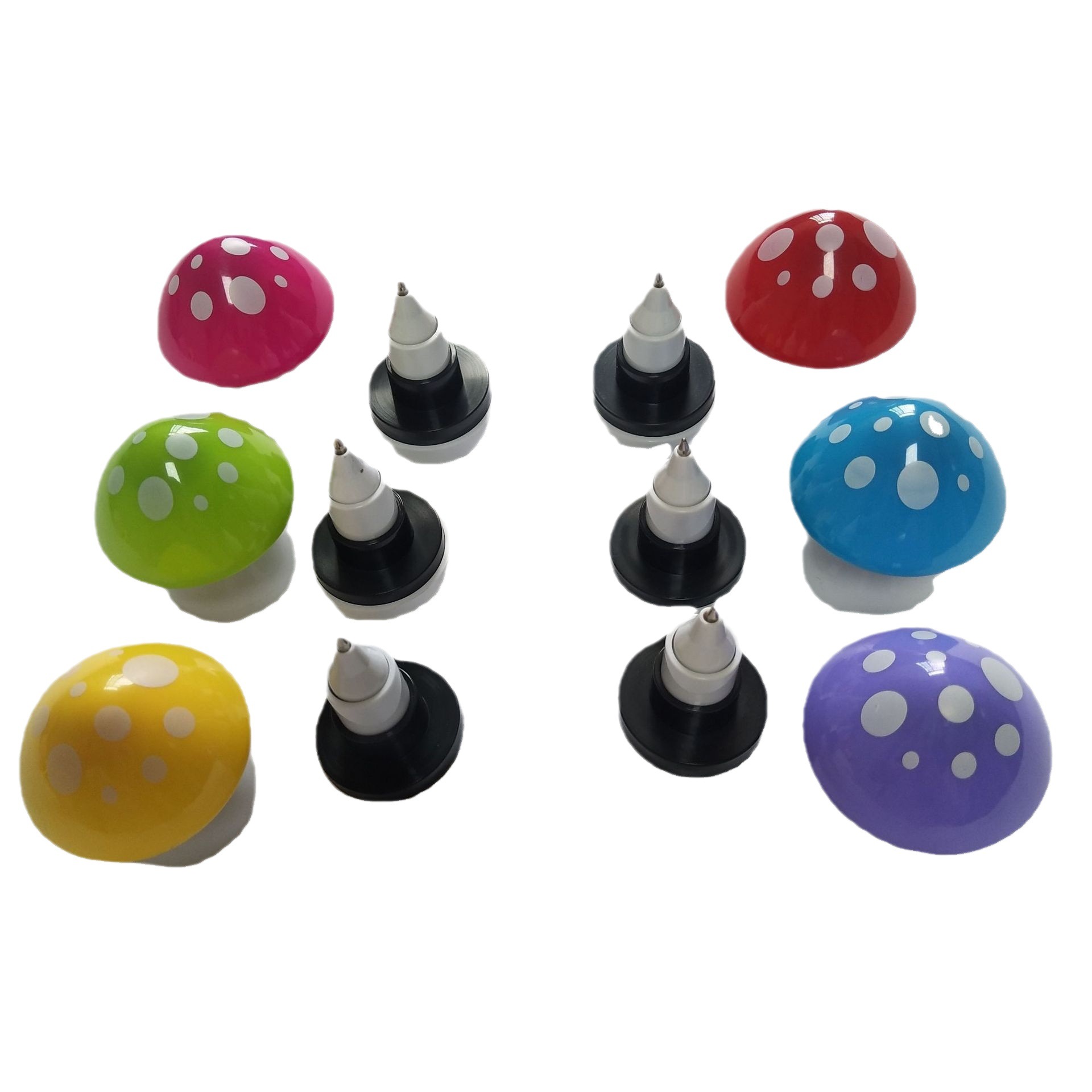 Creative Stationery Cute Cartoon Retractable Mushroom Pen Elementary School Ballpoint Pen Toy Pen Custom Printing Pen