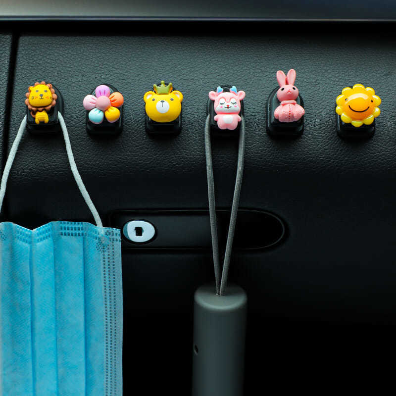 Car creative interior small hook car front row decoration paste female cartoon seat back car hook supplies
