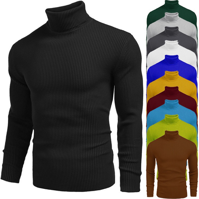 2023 foreign trade Men's sweater men's turtleneck sweater autumn and winter European and American men's sweater long sleeve pullover sweater