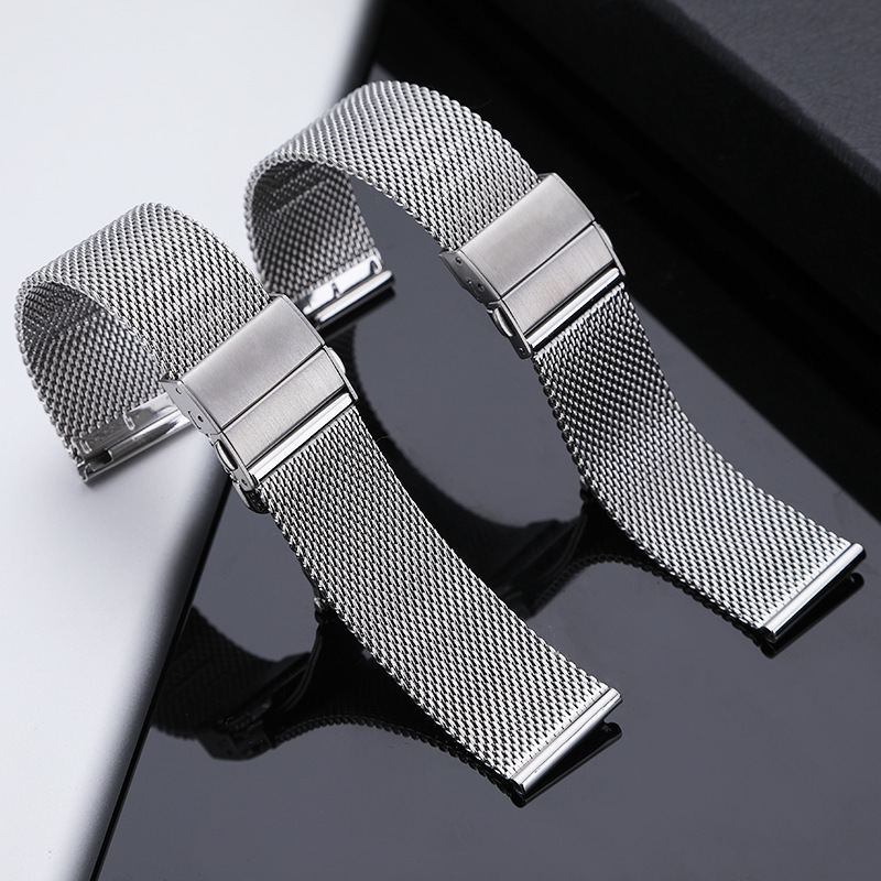 for apple iwatch strap stainless steel 06 line 22mm huawei gt4 watch strap double snap milan steel strap