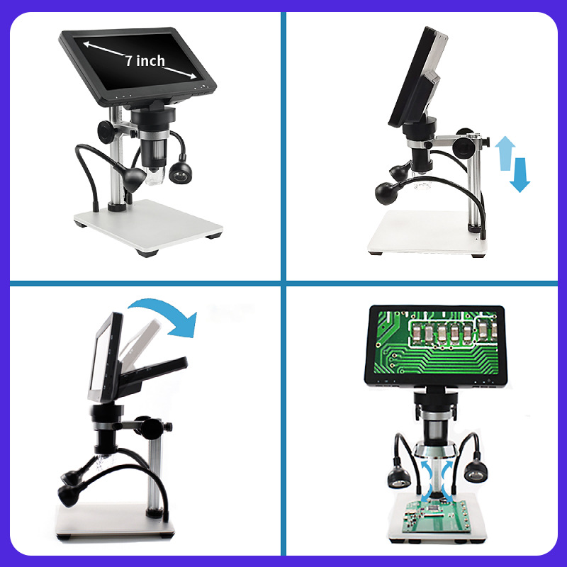 Factory in stock DM9 HD 7-inch screen electron microscope large quantity and excellent price can be connected to computer measurement digital microscope