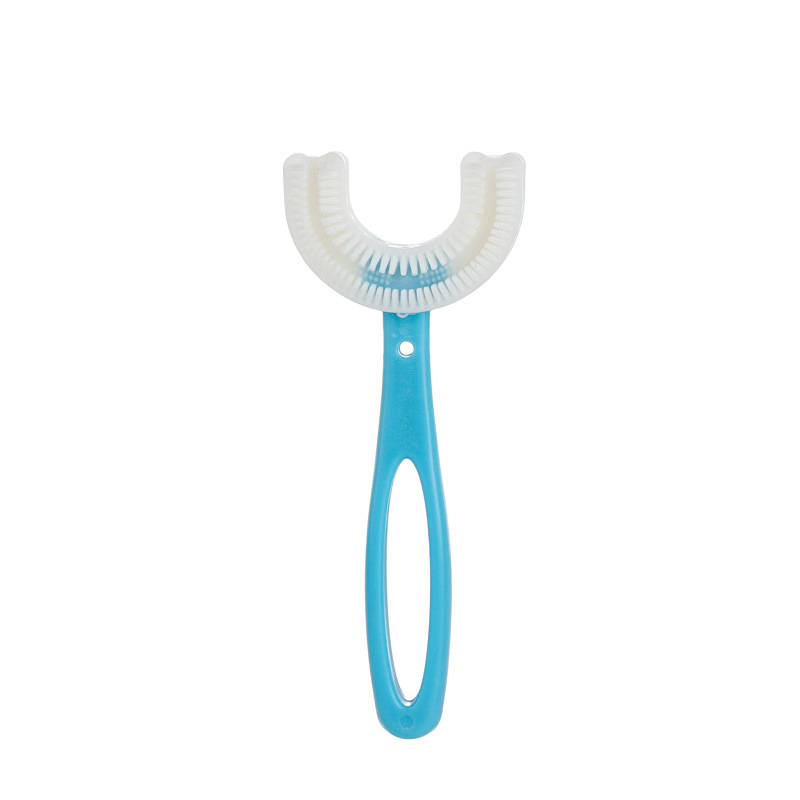 Children's U-shaped Toothbrush U-shaped Infant Baby 2-6-12 Years Old Children Soft Hair Silicone Mouth Contains Clean Brushing Artifact