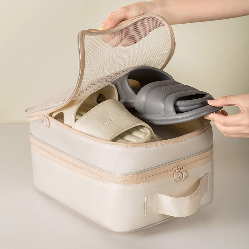 Outdoor Travel Shoes Storage Bag Three-Layer Thickened Dustproof Portable Storage Shoes Bag Travel Easy Carrying Shoes Bag
