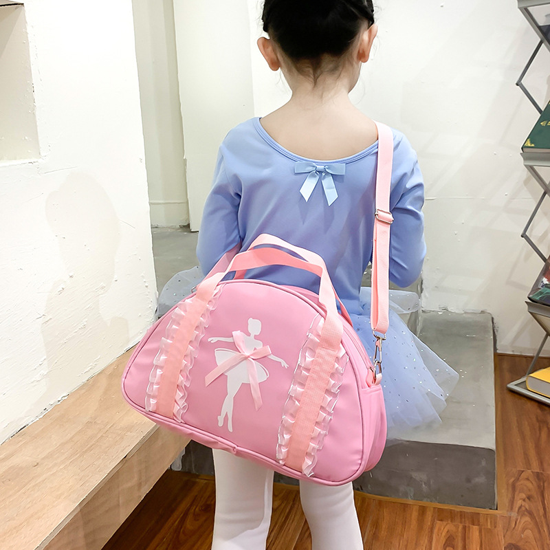 Dance Bag New Children Shoulder Dance Backpack Latin Ballet Bag Printing Girl Princess Dance Bag