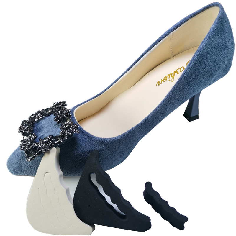 High-heeled shoes toe plug thick shoes big change small black beige toe plug toe protection anti-pain anti-slip anti-heel