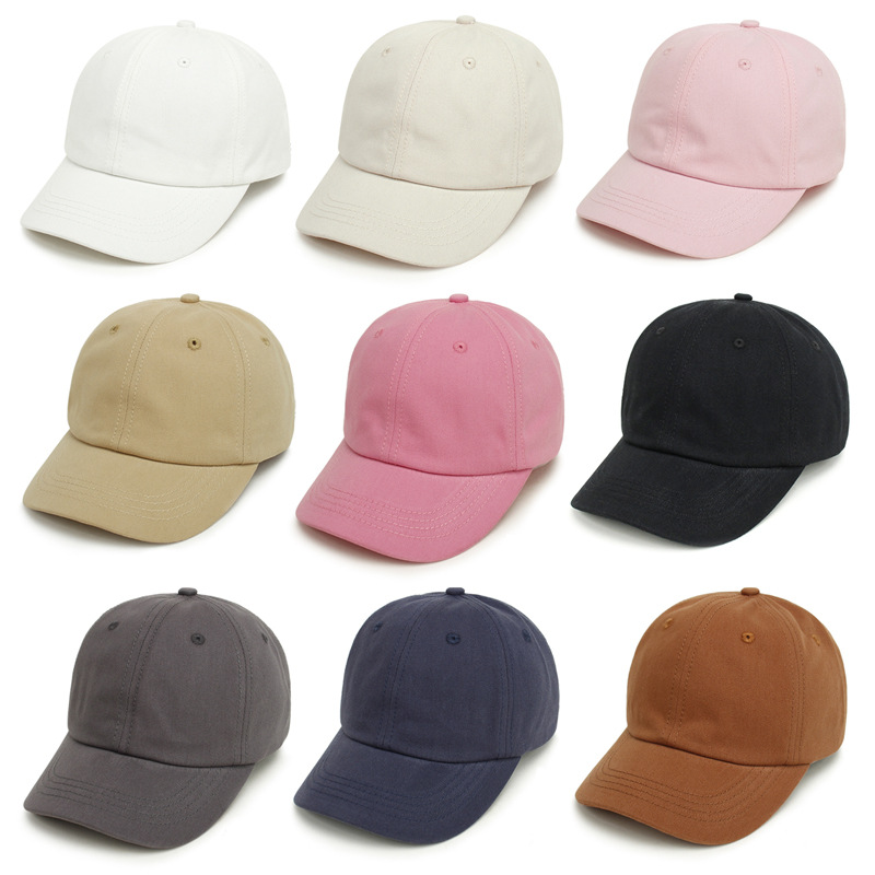 New Children's Baseball Cap Ins Style Solid Color All-match Sunscreen Cap Women's Korean Printed Baby Sun Hat Outdoor