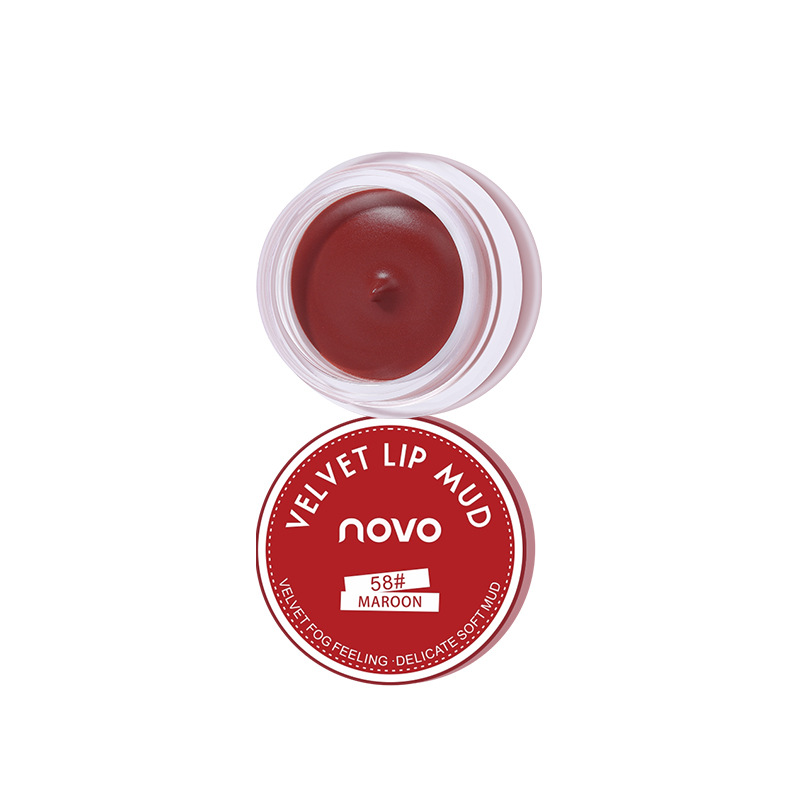 NOVO5461 lip mud canned jelly makeup velvet bean paste red brown non-stick Cup student female lipstick Internet Celebrity recommend