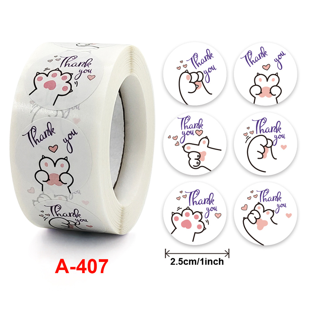 Teacher Reward Student Sticker Thank You Cartoon Pattern Fun Encouraging Label Stationery Permanent Adhesive Label