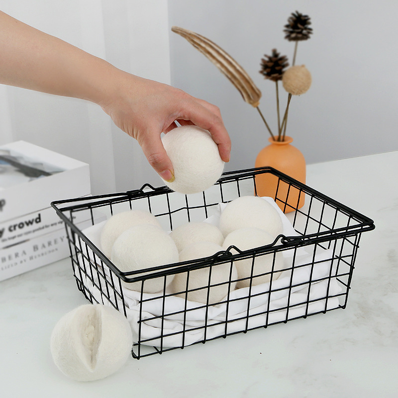 Wool drying ball white felt ball home dryer laundry ball drying ball anti-winding static removal