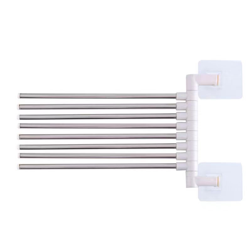 Rotatable Towel Rack Toilet Punch-free Towel Hanging Shelf Cool Rag Bathroom Toilet Wall-mounted Towel Bar