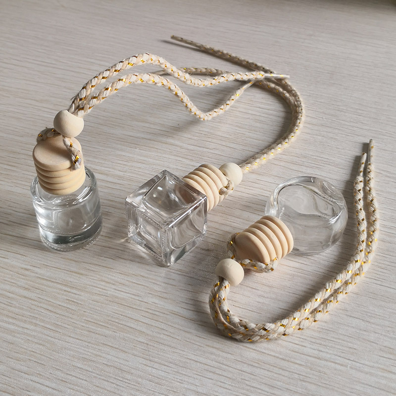 Bouteille de parfum de voiture, bouteille d'aromathérapie de voiture vide, pendentif de voiture créatif, pendentif de parfum suspendu, pendentif d'huile essentielle de voiture_voghion.com