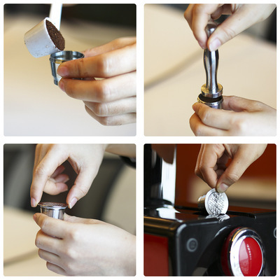 Powder Hammer Set Stainless Steel Coffee Capsule Shell Recycling Use Nespresso Coffee Appliance Solid Powder Device