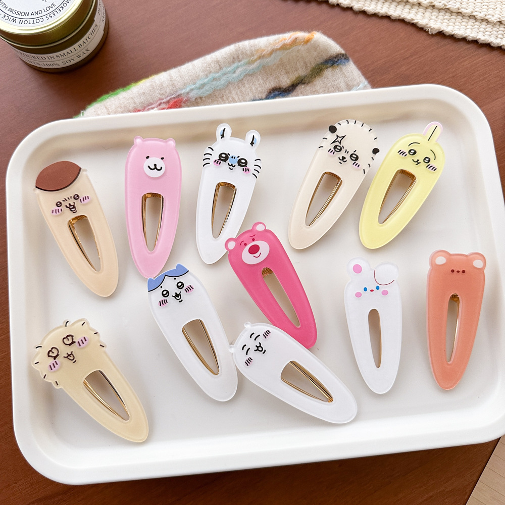 Cartoon small animal duckbill hairpin female forehead bangs side broken hair clip cute student headdress hair accessories_voghion.com