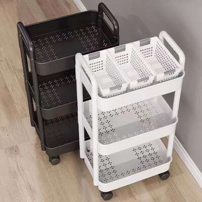 Trolley multi-layer storage rack floor storage rack bathroom trolley multi-functional toy snack storage rack