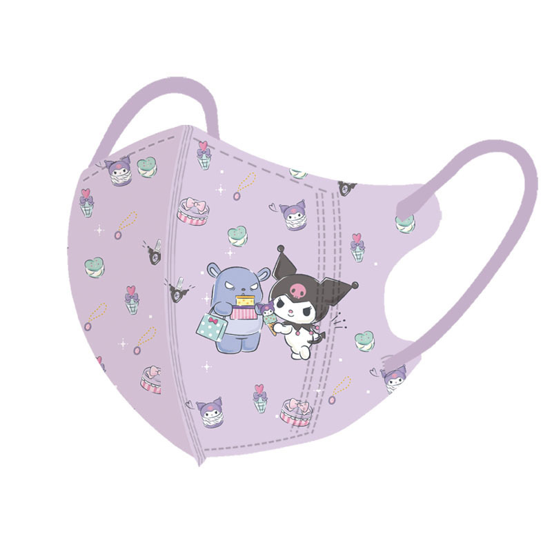 melody children's 3D three-dimensional library Lomi KT cat cartoon cute student baby four-layer protective mask