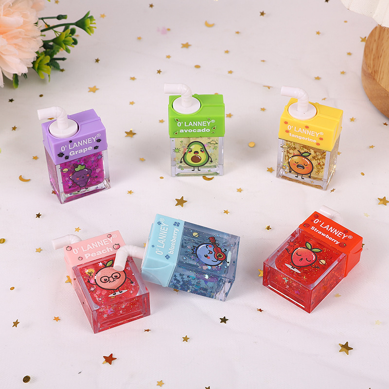 Cross-border explosions 6-color straw gold foil lip glaze non-stick cup non-fading liquid lipstick moisturizing easy-to-color lip oil