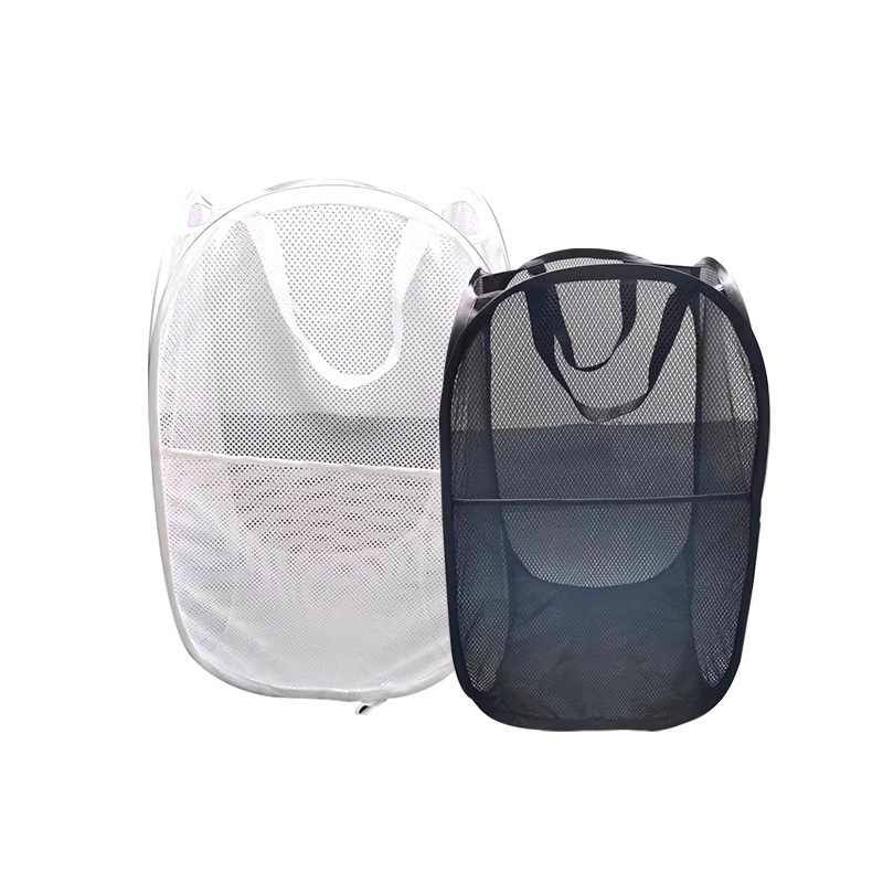 Foldable Dirty Clothes Basket Portable Dirty Clothes Storage Basket Dirty Clothes Basket Portable Mesh Hollow Laundry Basket Wholesale