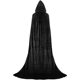 Black Halloween Cloak Medium Thick Cloak Hooded Velvet Coat Funny Coat Stage Coat Coat Coat