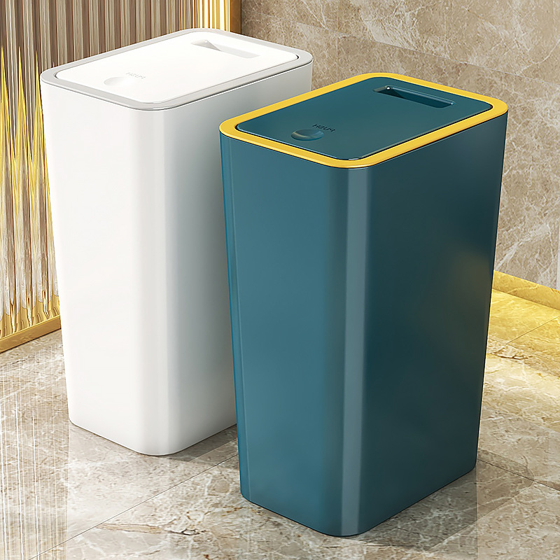 Garbage Trash Household High-end Sense High-value Lid Garbage Trash Trash Trash Trash Bin Living Room Toilet Large Kitchen Press Cover