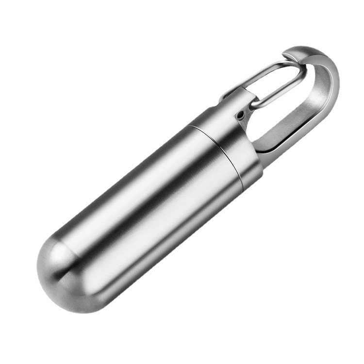 ステンレスシール防水倉庫携帯小薬箱創意掛け収納倉庫keychain pill holder|undefined