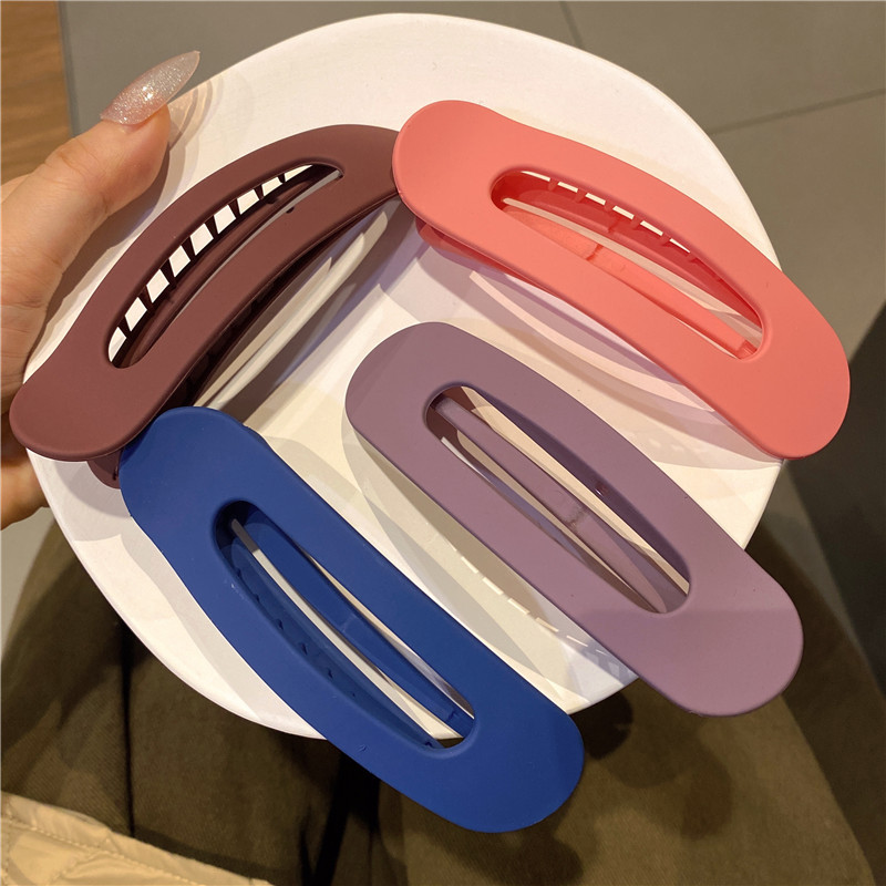 Candy color same style hairpin female forehead bangs clip side duckbill clip large frosted hairpin broken hair clip headdress