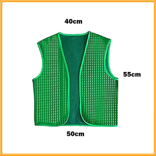 Spot St. Patrick's Day Costume Show Green Sequin Cloth Adult Code Irish Festival Vest