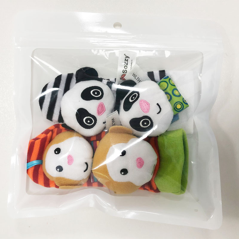 SOZZY Baby Rattle Watch with Socks Newborn 0-6 Month Baby Bracelet Early Education Toy Set Box Set