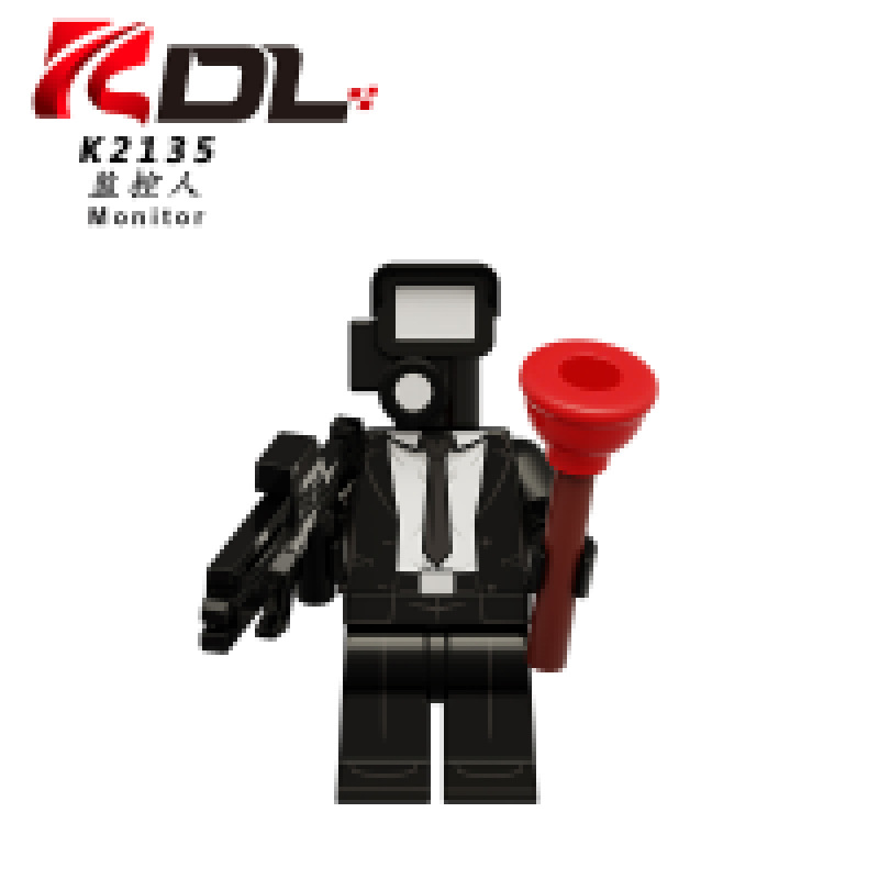 【単品袋入り】kdl 818便器スピーカー監視テレビセット人の子供の積み木玩具K2133-2143|undefined