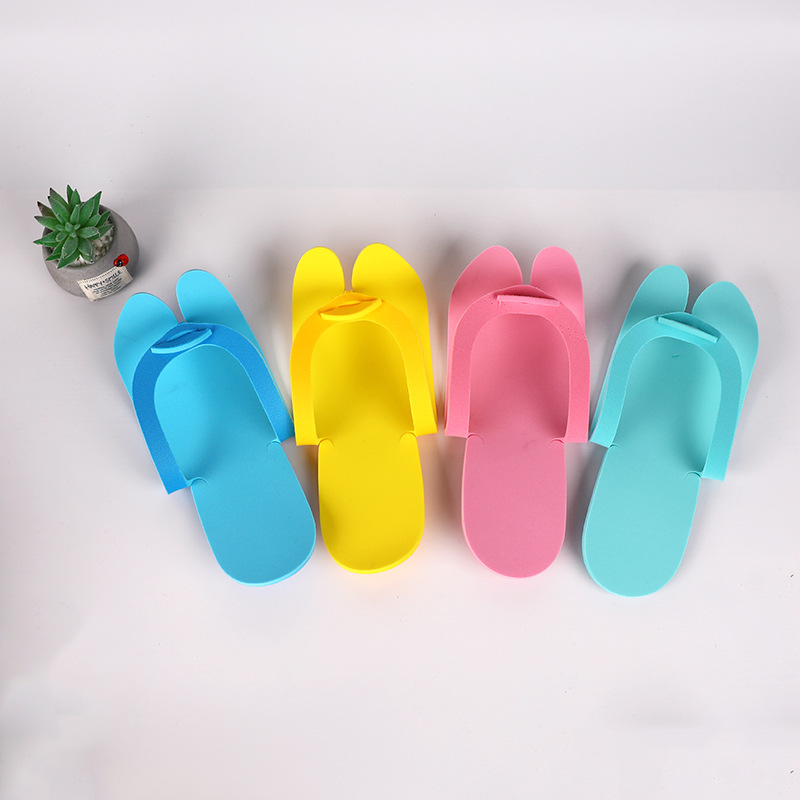 Spot EVA high elastic non-slip color slippers hotel Beauty Salon Spa disposable flip-flops bath shoes