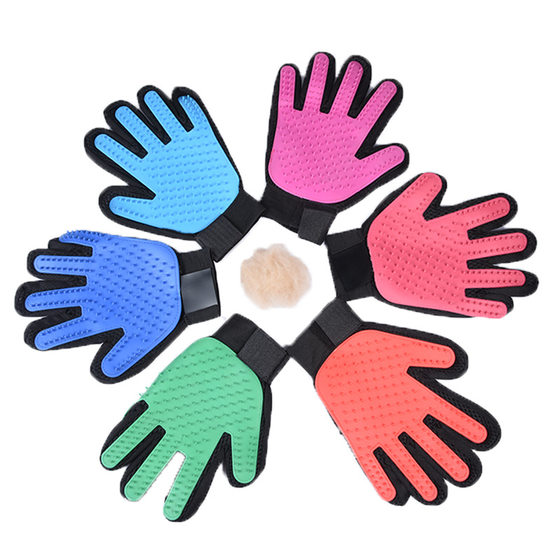 Pet cat cleaning hair removal gloves pet beauty massage cat removal gloves silicone dog hair removal brush comb in stock