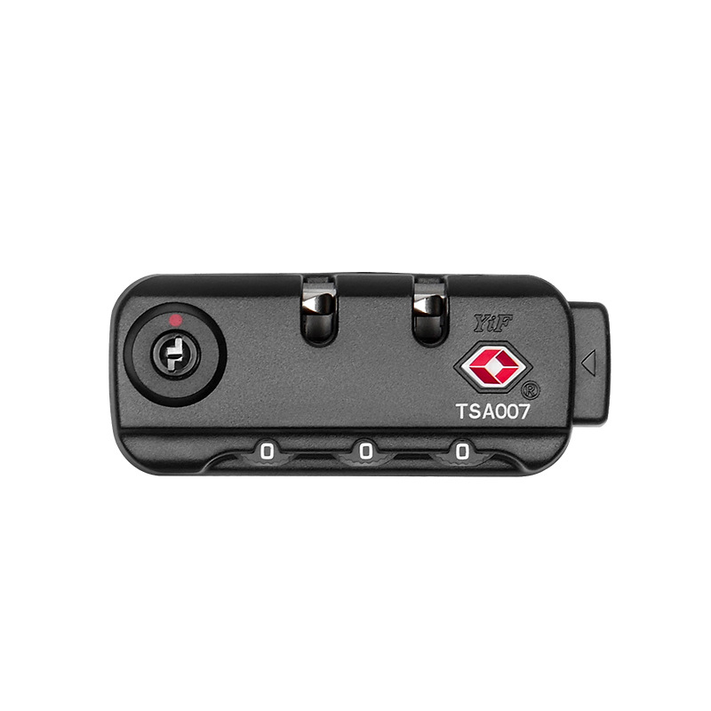 Customs lock spot luggage combination lock TSA15023 Customs lock wholesale TSA007 customs fixed lock Black