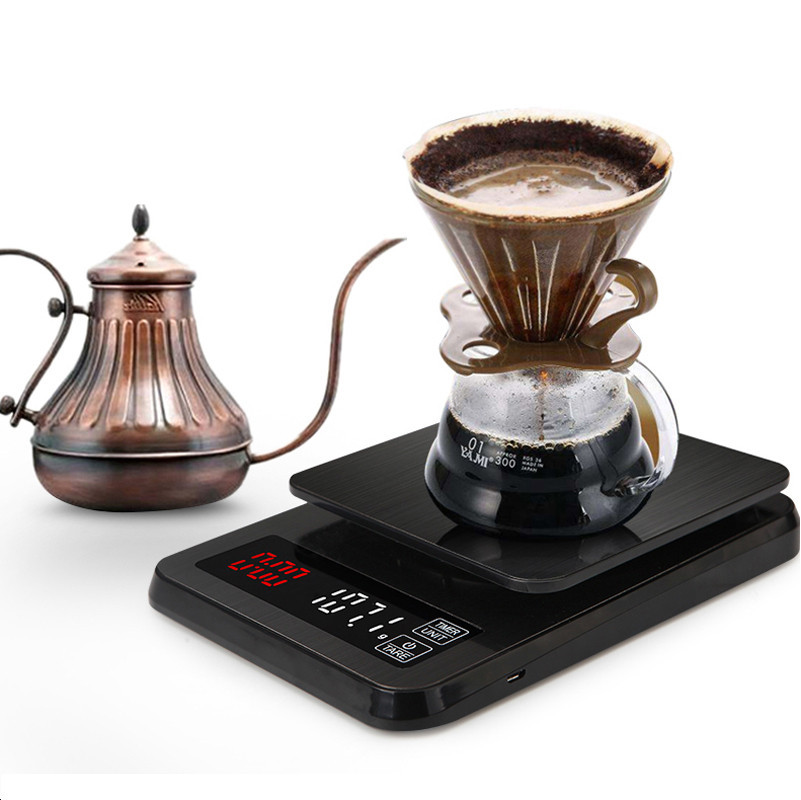 New products wholesale 0.1g home electronic hand Coffee said USB charging with timing electronic stainless steel kitchen scale