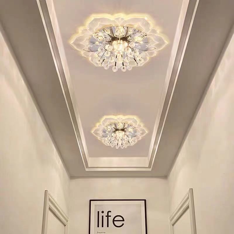 Spotlights led ceiling lights embedded crystal downlights aisle lights corridor lights modern minimalist creative entrance lighting