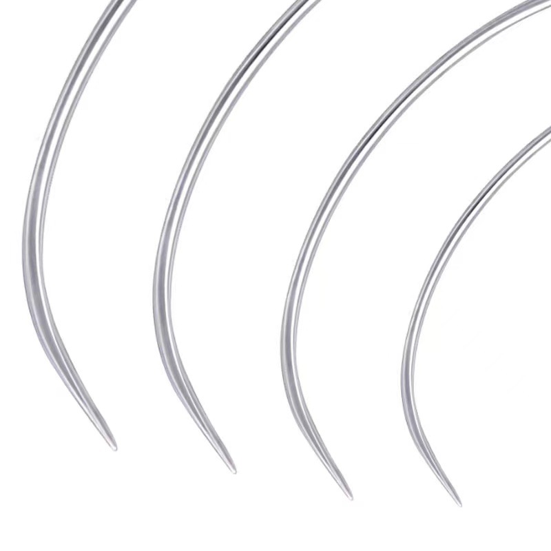 in stock wholesale large hole c type curved needle handmade leather needle curved needle wig needle sewing needle DIY curved needle