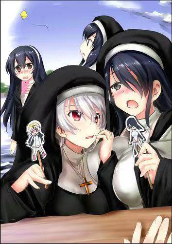 Spot Nuns cosplay Sexy chowbie Dress-up Halloween Nuns Uniform Same European Code Role Play