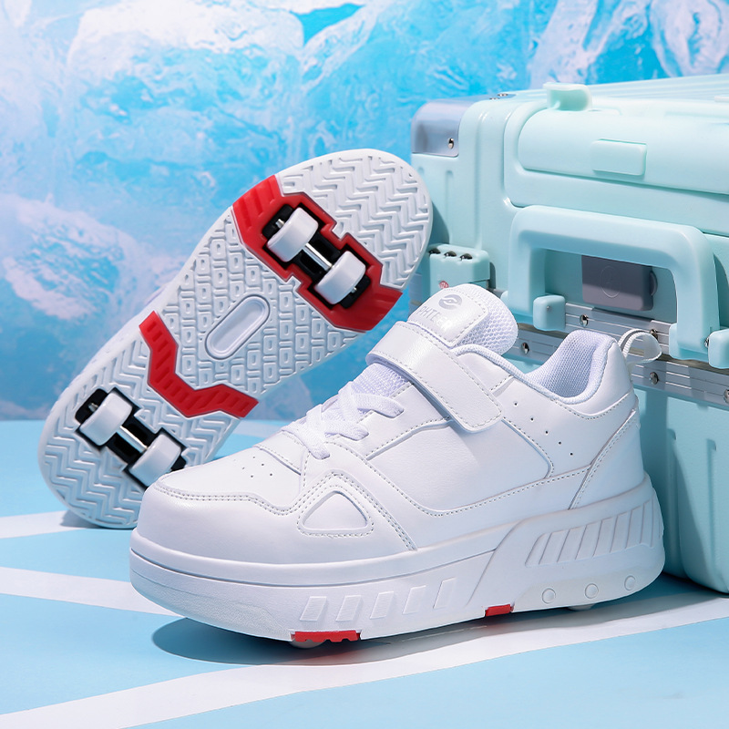 Manufacturers for cross-border four-wheel heelloom shoes children's roller shoes boys and girls skates deformed roller shoes new style