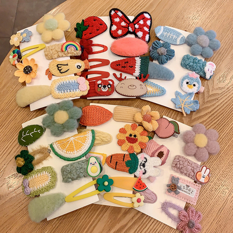 Children's dopamine hairpin baby cute small hairpin bangs clip girls bb clip headdress bow hair accessories wholesale
