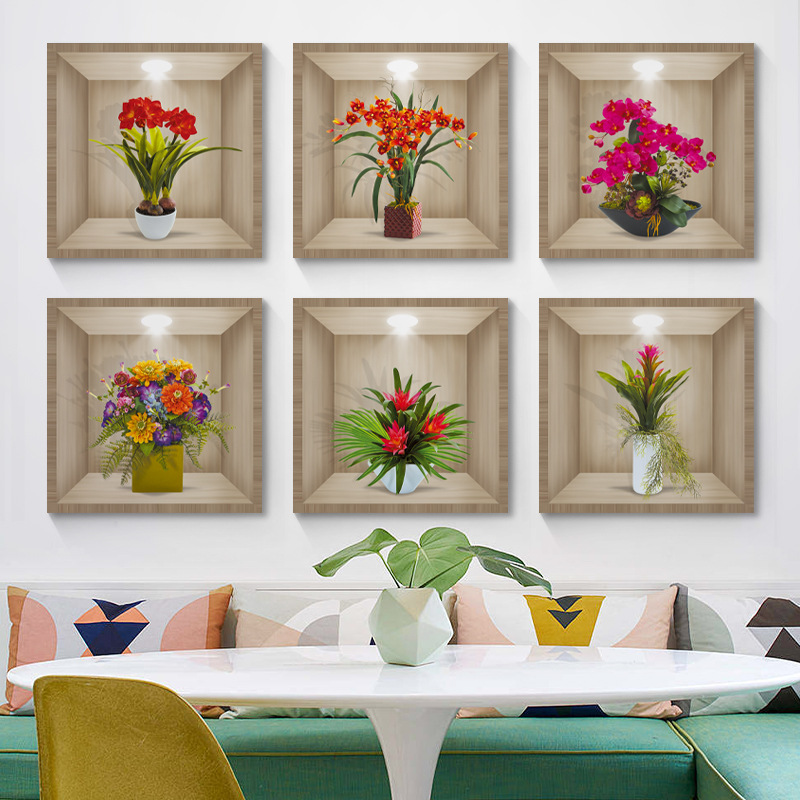 Cross-border hole patching, wall stickers, tile stickers, wall covering artifacts, hole patching, self-adhesive wall green plant stickers
