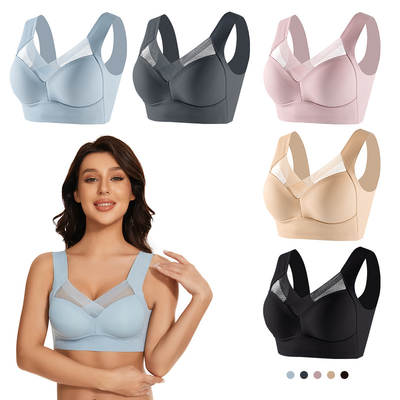 Cross-border plus size plus fat version vest seamless sports underwear European and American women's back bra spot wholesale