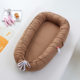 Hemei Cotton Solid Color Pillowless Folding Baby Nest Portable Baby Bed Bionic Full Release Travel Baby Bed