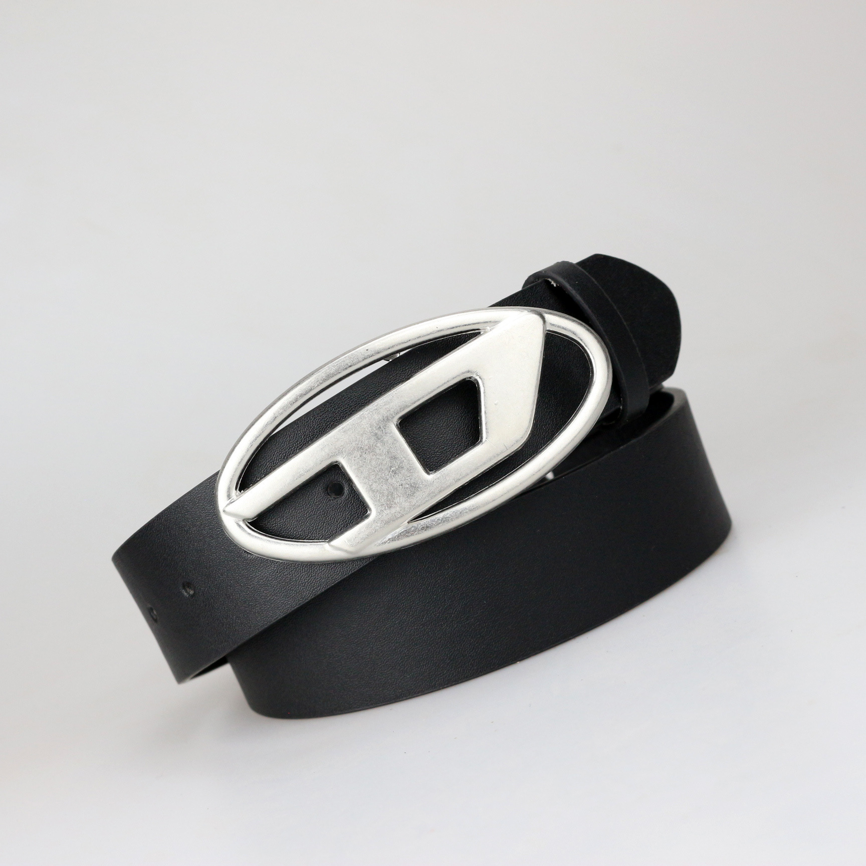 Ins Korean Style New Arrival Big D Letter Snap Buckle Belt Men's and Women's All-match Decorative Hanging Buckle Belt Fashion Jeans Belt