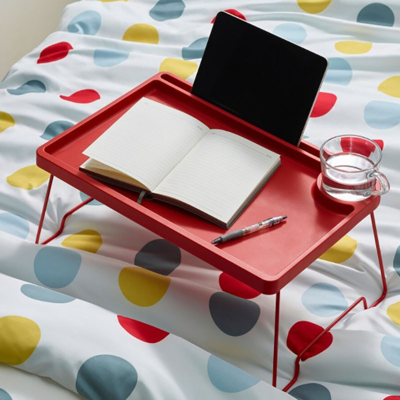 Buwala bed small table folding table dormitory desk laptop stand lazy table study table Mobile